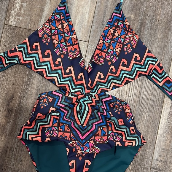 $238 Mara Hoffman TRIBAL Cut-Out One Piece XS - Picture 2 of 4